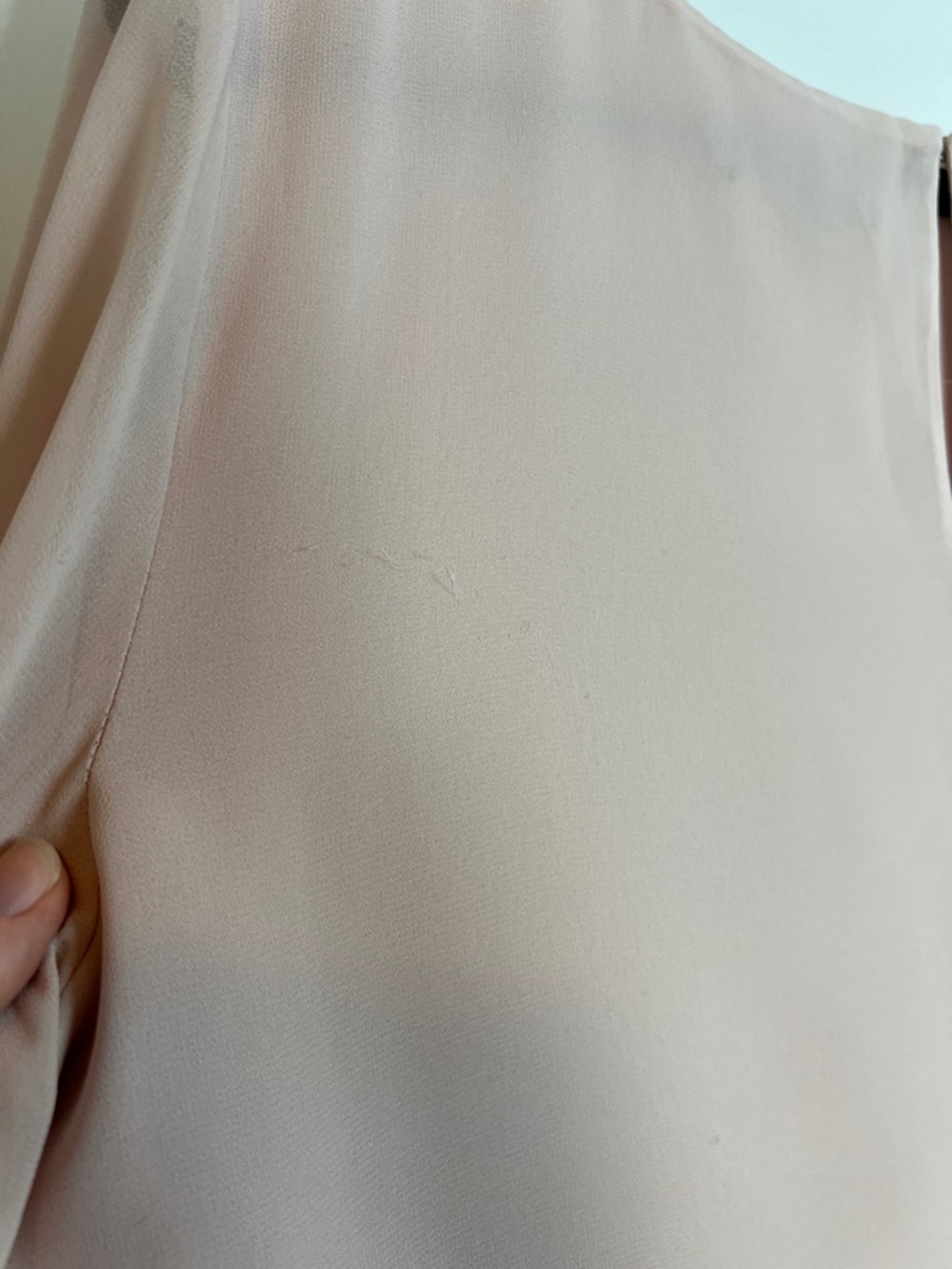 Express Blush Sheer Balloon Sleeve Top - Picture 8 of 13